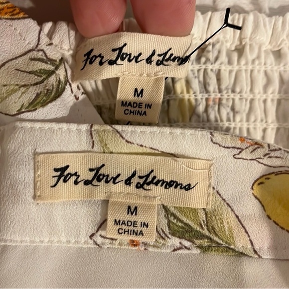 For Love & Lemons Lemonade crop top & Limonada Skirt SET M - Picture 3 of 4